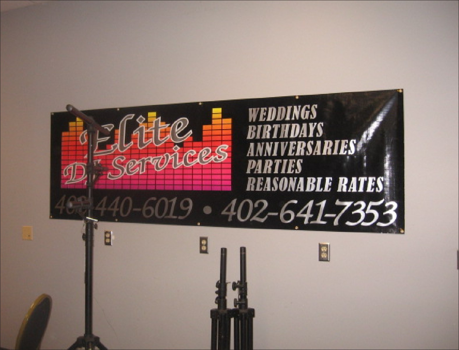 Elite dj services Banner Sign
